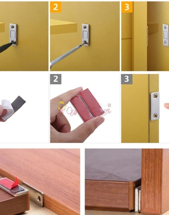 Çok Amaçlı Kapı Kapak Dolap Çekmece Mobilya Durdurucu Kapatıcı Mıknatıslar 2 Adet