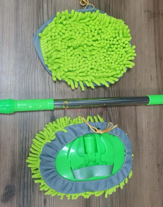 Çok Fonksiyonlu 2 In 1 Mikrofiber Araba Yıkama Fırçası Teleskopik Uzun Saplı Detay Fırçası Oto Mopu