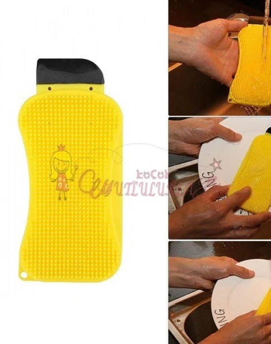 Çok Fonksiyonlu Deterjan Hazneli Pratik Bulaşık Yıkama Fırçası