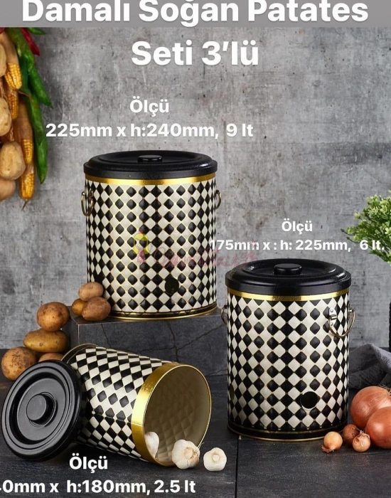 DAMALI DOGAN PATATES 3LÜ SET VİP