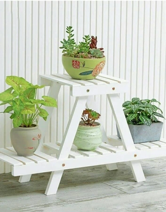 DEKORATİF ÇİÇEKLİK SEHPA