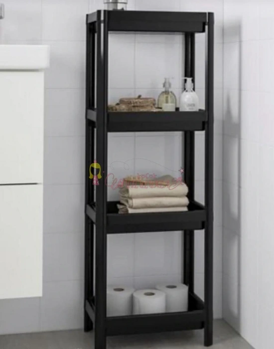 DEKORATİF DEMONTE 4 KATLI ÇOK AMAÇLI BANYO VE MUTFAK RAF