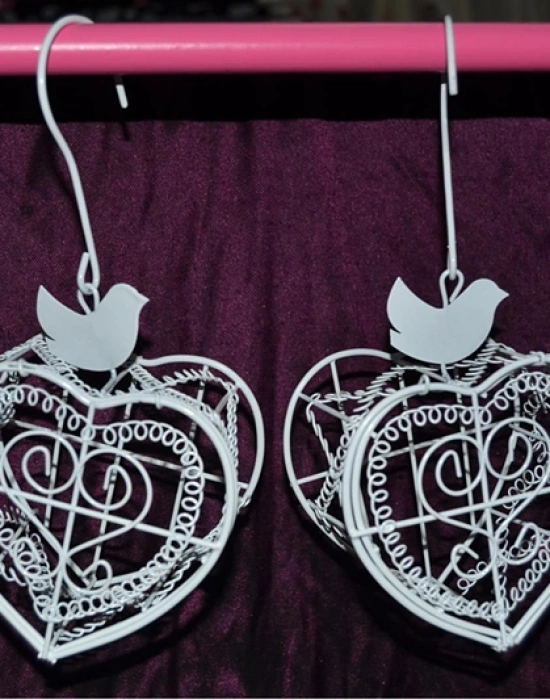 DEKORATİF KALP FERFORJE KAFES