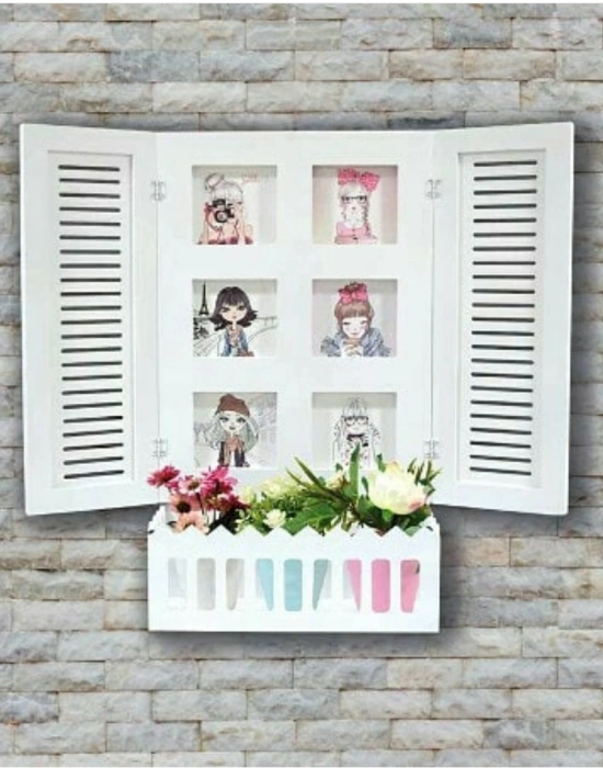 DEKORATİF PANJUR VE ÇİÇEKLİKLİ FOTOĞRAF ÇERÇEVESİ