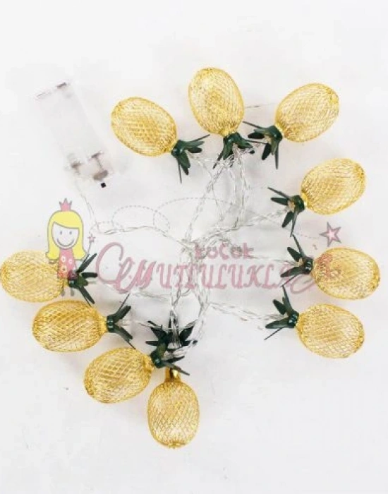 Dekoratif Pilli Pineapple Ananas Pilli Şerit Led Işık