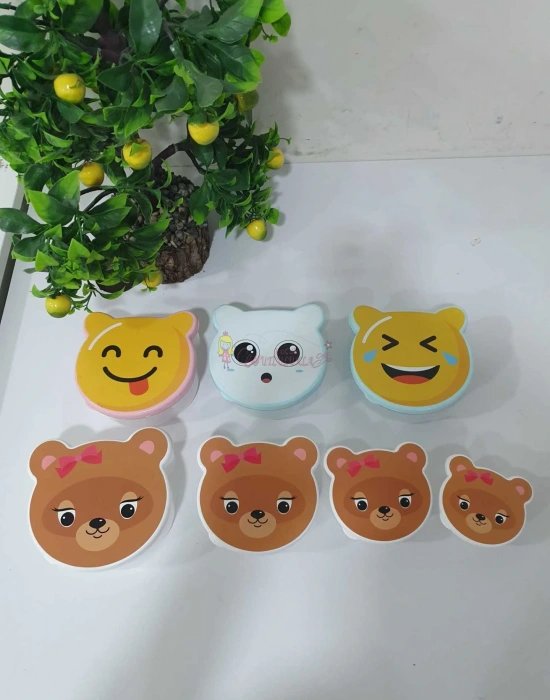 Desenli 4lü Saklama Kabı