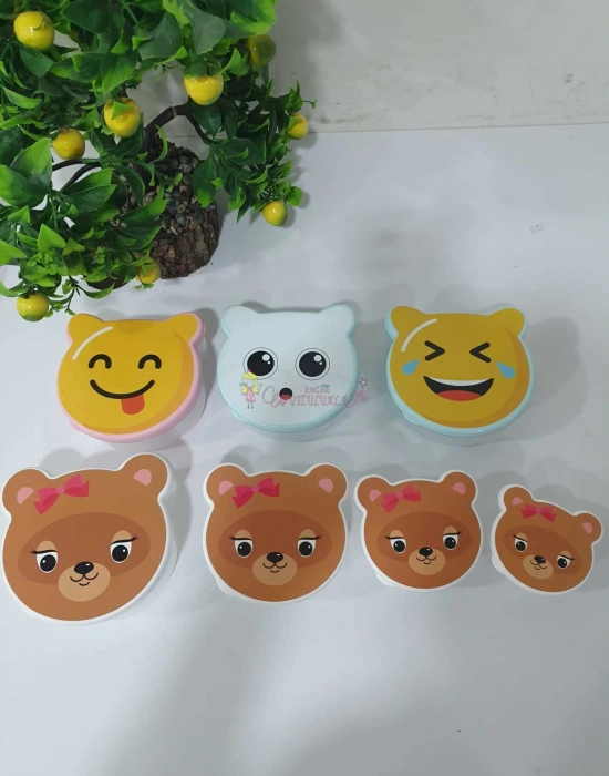 Desenli 4lü Saklama Kabı