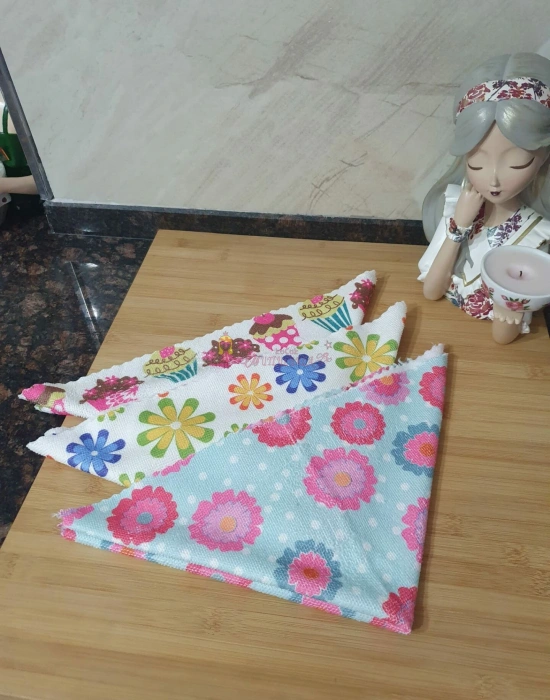 Desenli Sihirli Mutfak Temizlik Bezi 40*40