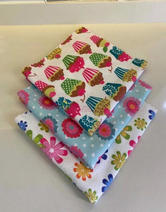 Desenli Sihirli Mutfak Temizlik Bezi 40*40