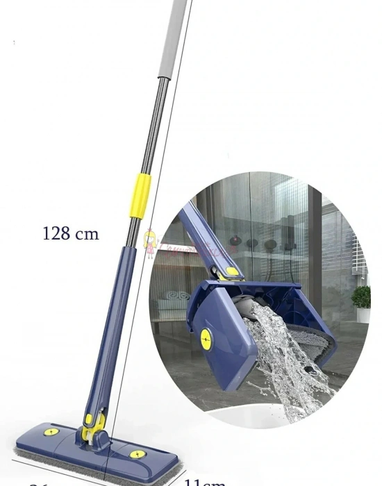 Dikdörtgen Mop Deterjan Hazneli Kendinden Sıkmalı Temizlik Paspası mop