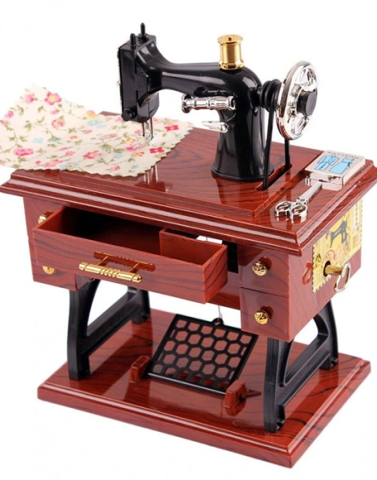 DİKİŞ MAKİNESİ ŞEKLİNDE MÜZİK KUTUSU