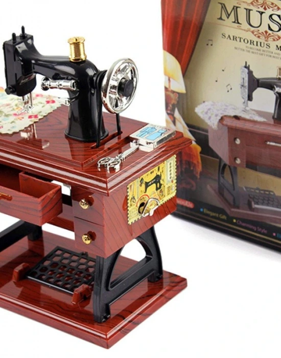 DİKİŞ MAKİNESİ ŞEKLİNDE MÜZİK KUTUSU