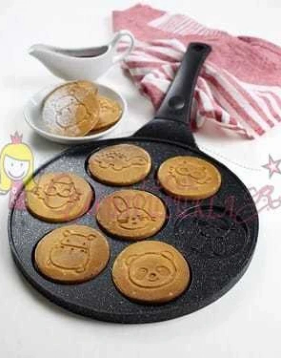 Döküm Granit Hayvan Figürlü  Pankek Tavası