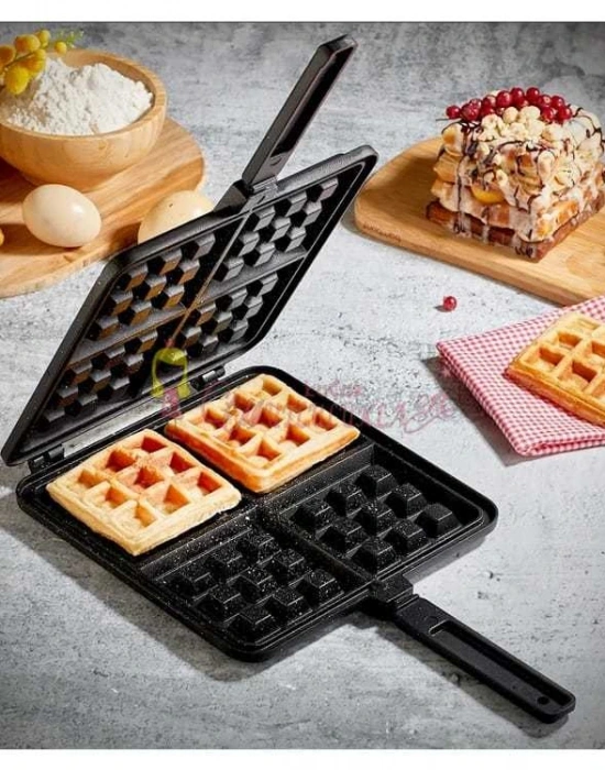 Döküm Kare Waffle Tava 