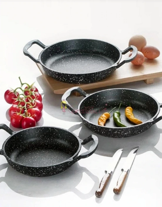 Döküm Sahan Seti 3Lü 18-20-22 Cm Sahan