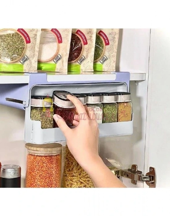 Dolap Içi Düzenleyici Raf Altı Baharatlık 6 Adet Cam Kavanoz