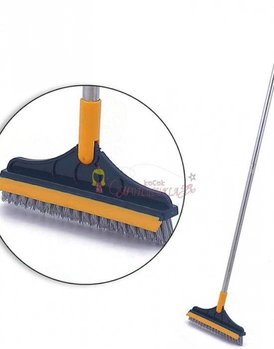 Döner Başlıklı Üçgen Sert Uçlu Zemin Köşe Temizleme Fırçası