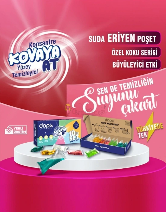 Dops Konsantre Kovaya At Yüzey Temizleyici 10lu Set
