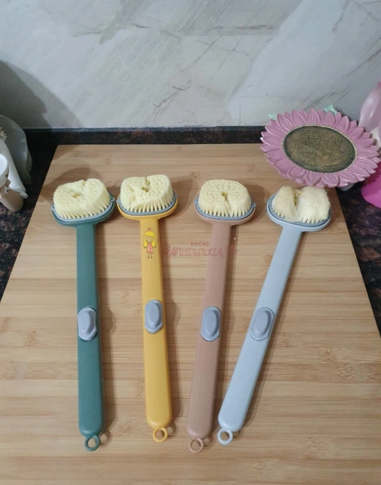 Duş Jeli Hazneli Uzun Saplı Banyo Sırt Fırçası