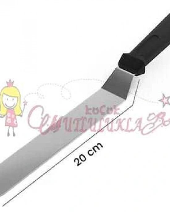 Eğik Pasta Sıvama Spatulası Oval Uçlu Krema Paleti