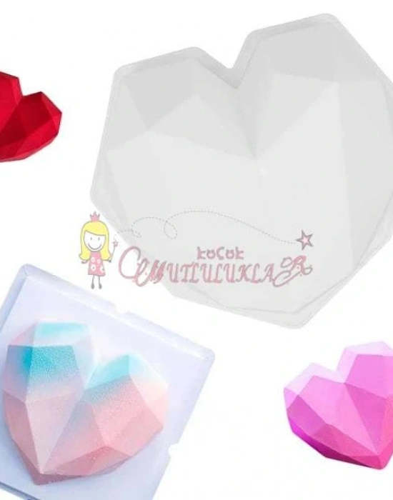 Elmas Kalp Silikon Kalıp-Büyük