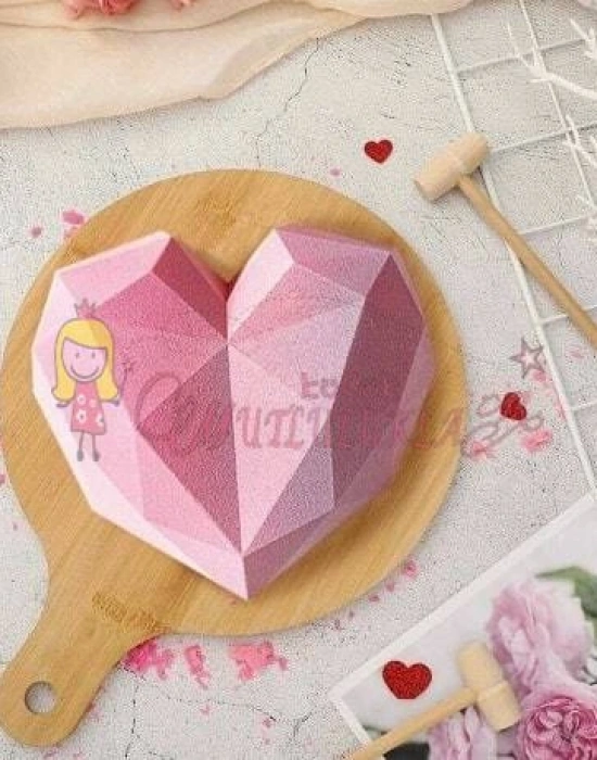 Elmas Kalp Silikon Kalıp-Büyük