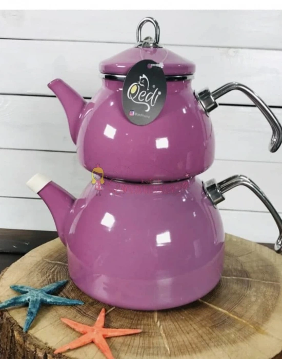 Emaye Çaydanlik takimi Platin sap