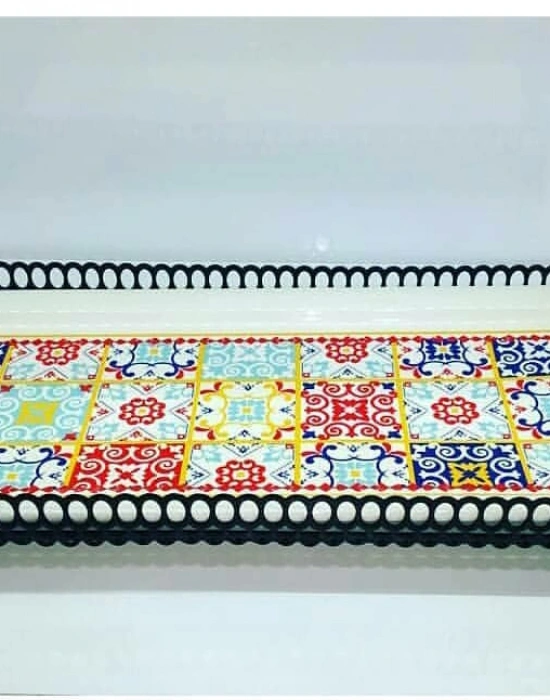 ETNİK DESEN İNCE DİKDÖRTGEN ORDÖV TABAĞI