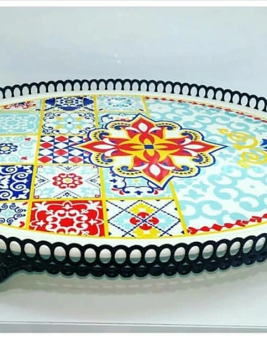 ETNİK DESENBÜYÜK OVAL SUNUM TABAĞI