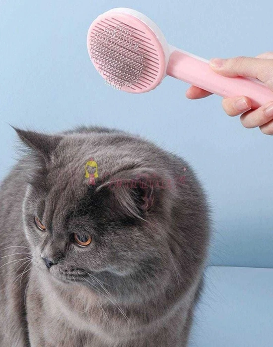 Evcil Hayvan Kedi Köpek Tüy Toplayıcı Otomatik Tuşlu Pet Tarak