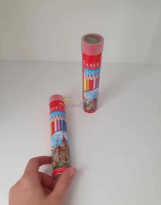 Faber Castell Kuru Boya Metal Kutulu Uzun 12Li