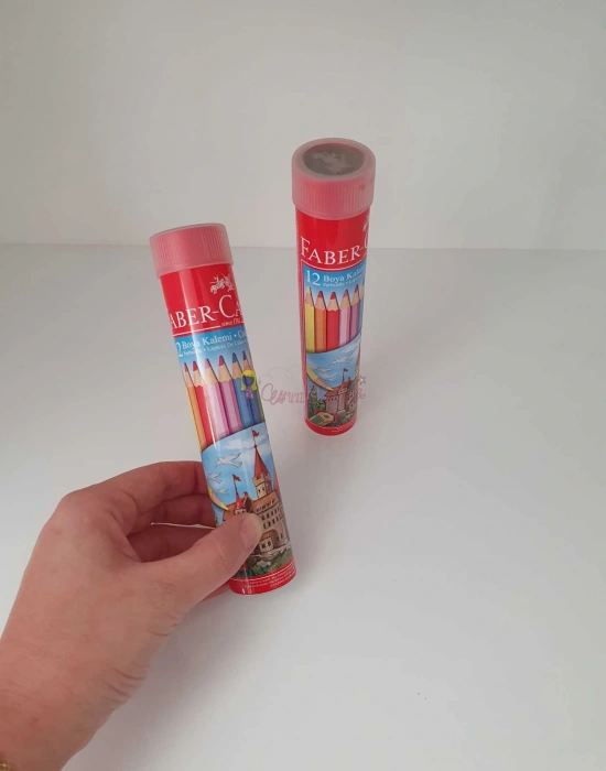 Faber Castell Kuru Boya Metal Kutulu Uzun 12Li
