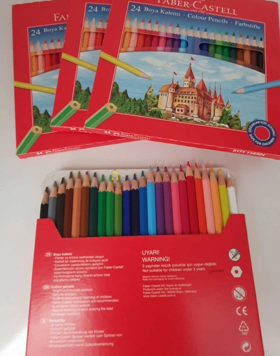 Faber Castell Kuru Boya Uzun 24Lü