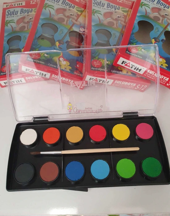 Fatih Sulu Boya Fırçalı 12li