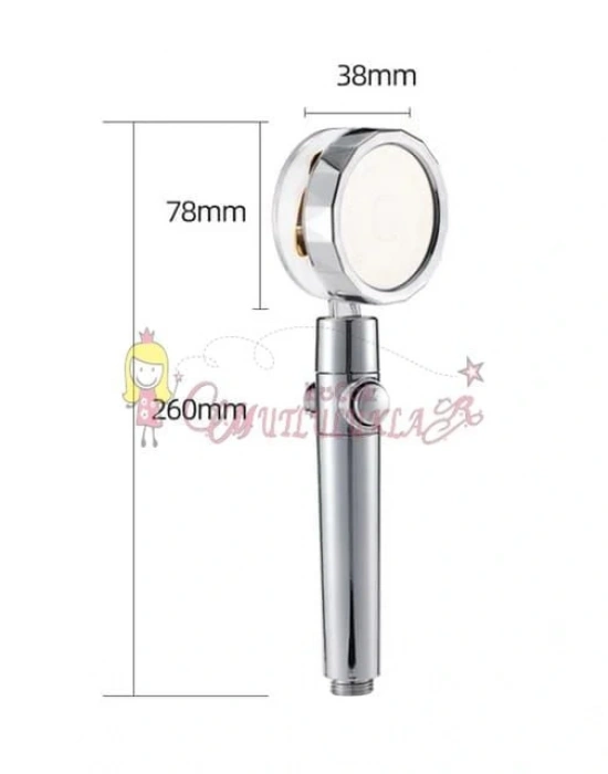 Filtreli Yüksek Basınçlı Pervaneli Duş Başlığı