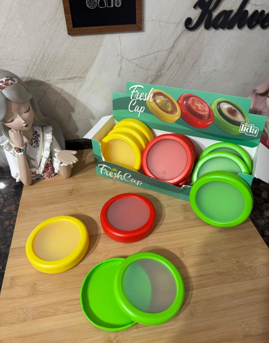 FreshCap Meyve Sebze Soğan Limon ve Domates Saklama Kabı Esnek ve Yeniden Kullanılabilir ( 3 Adet )