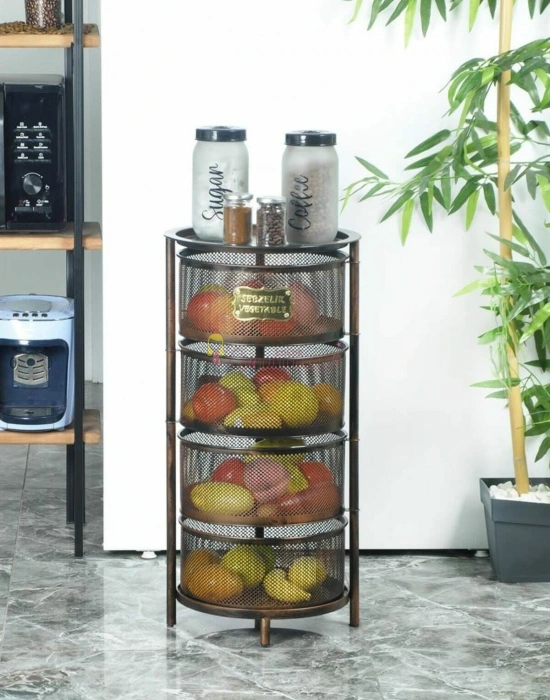 Galvaniz Açılır Kapanır 4 Katlı Paslanmaz Sebzelik