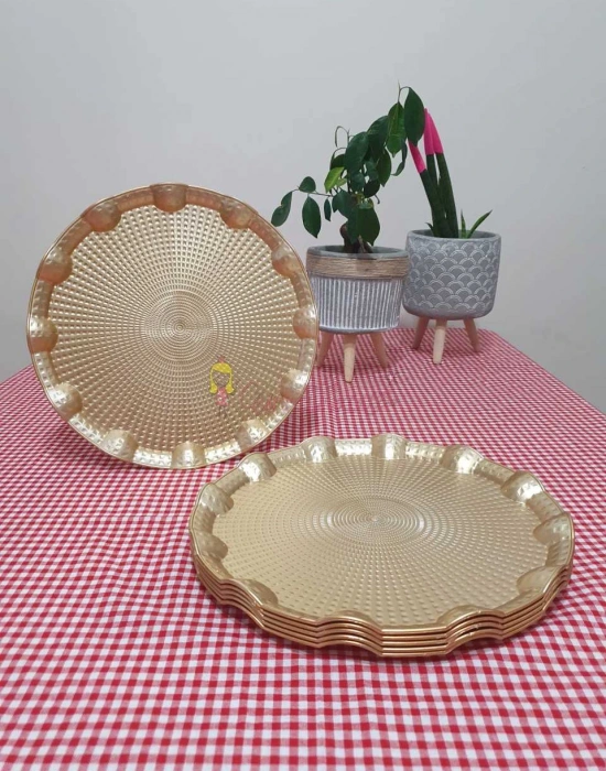 Gold Plastik Tepsi Sunumluk