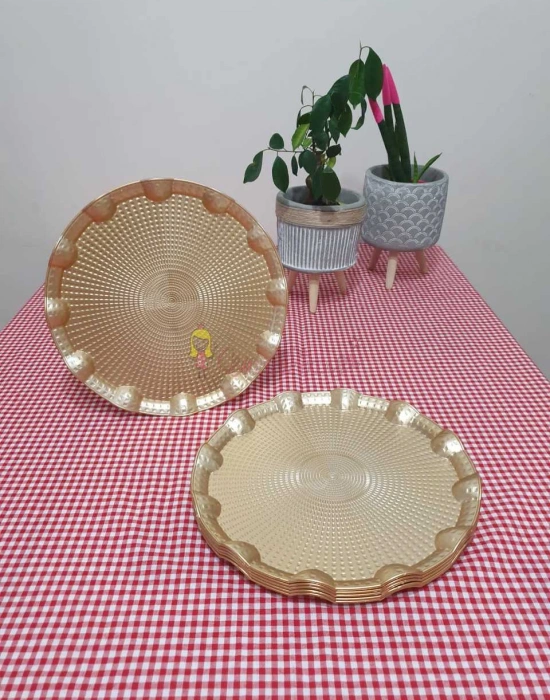 Gold Plastik Tepsi Sunumluk