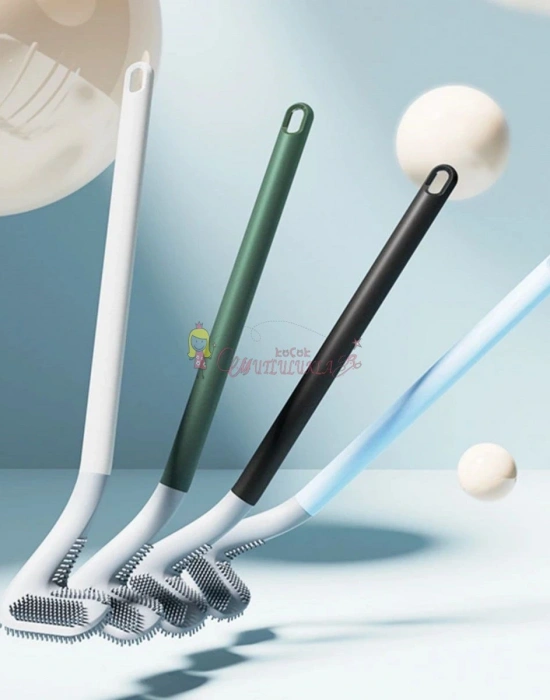 Golf Tasarımlı Silikon WC Klozet Temizlik Fırçası Kanca Hediyeli