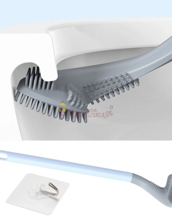 Golf Tasarımlı Silikon WC Klozet Temizlik Fırçası Kanca Hediyeli