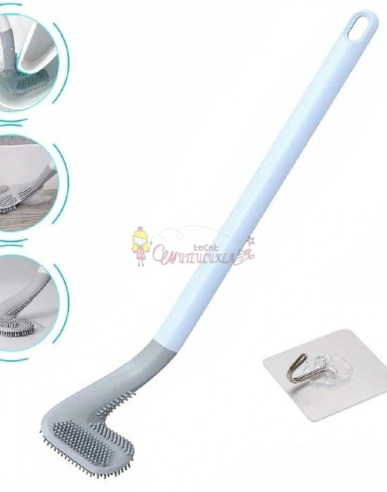 Golf Tasarımlı Silikon WC Klozet Temizlik Fırçası Kanca Hediyeli