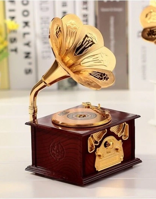 GRAMAFON ŞEKLİNDE MÜZİK KUTUSU