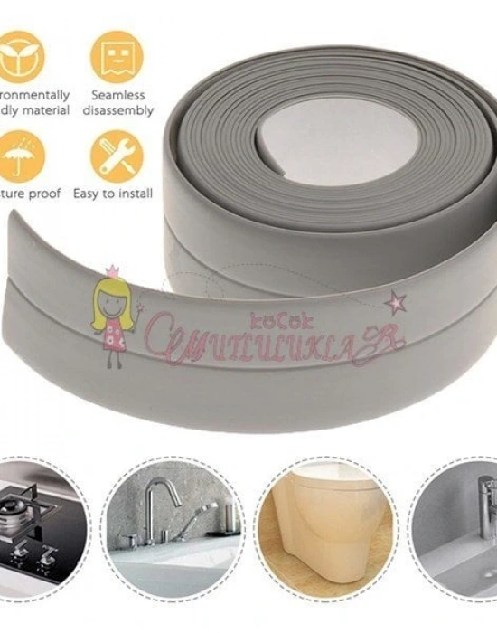 Gri / Beyaz Su Sızdırmaz Banyo Mutfak Lavabo Küvet İzolasyon Şerit Bant