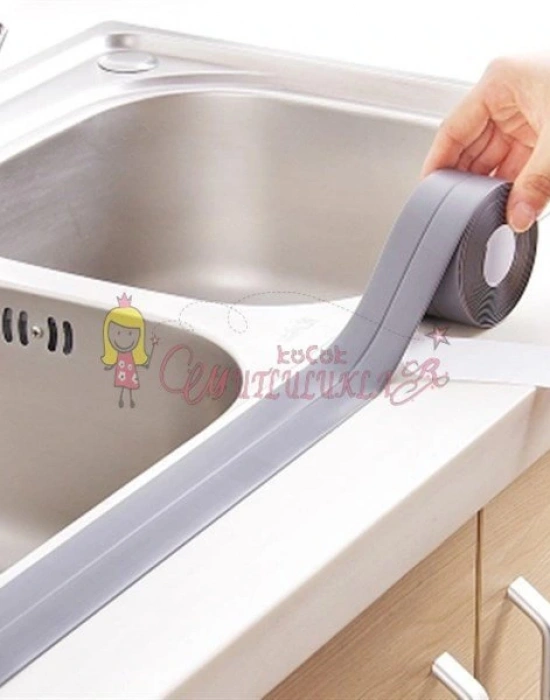 Gri / Beyaz Su Sızdırmaz Banyo Mutfak Lavabo Küvet İzolasyon Şerit Bant