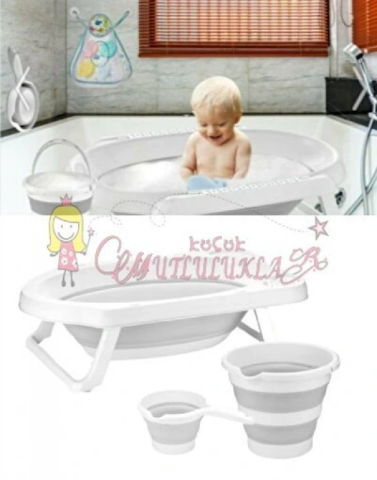 Gri Katlanır Banyo Küveti