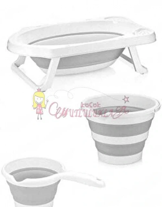 Gri Katlanır Banyo Küveti