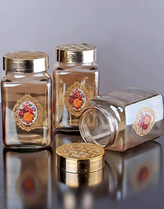 GÜL DESENLİ ORTA BOY ERZAK KAVANOZU