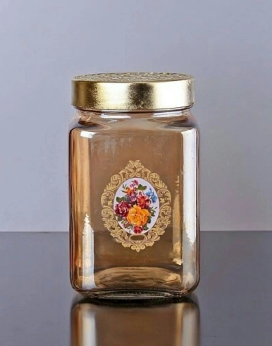 GÜL DESENLİ ORTA BOY ERZAK KAVANOZU