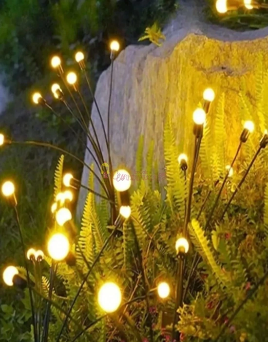 Güneş Enerjili Beyaz / SARI Bahçe Aydınlatma 6 Ledli Şık Dekoratif Solar Bahçe Lambası